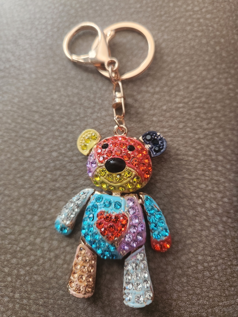 Multicolor Teddy Bear Keychain/bag Charm